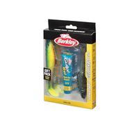Berkley Gulp Appât de pêche en pâte pour Eau salée, Pâte Souple à Dispersion extrême des odeurs, Leurre de pêche en mer Multi-espèces, Formule éprouvée, 65 g, Bleu Paillettes argentées