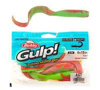 BERKLEY Gulp! Unisexe Adulte Grub Vert et Rouge (Nuclear Chicken), 15,2 cm