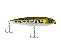 Berkley J-Walker 100 Topwater Fishing Lure - pêche à Longue Distance, pêche de l'achigan, du brochet et des carnassiers, pêche en eaux Peu Profondes avec appât Flottant, 10cm, Perfect Ghost