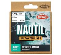 Berkley Nautil Boat Ligne de pêche monofilament | Ultra-résistante, Faible mémoire, pour Eau salée et Eau Douce | Durable et Haute résistance à l'abrasion | 0,35 mm | 20 LB | 300 m
