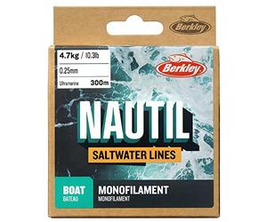 Berkley Nautil Boat Ligne de pêche monofilament | Ultra-résistante, Faible mémoire, pour Eau salée et Eau Douce | Durable et Haute résistance à l'abrasion | 0,35 mm | 20 LB | 300 m