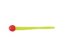 BERKLEY PowerBait Appât Flottant en Queue de Souris, Rouge Fluorescent, Chartreuse, 8 cm, Parfum et saveur irrésistibles, présentation réaliste, idéal pour la Truite, Le blueguille, Le Crappie, la