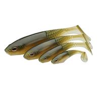 Berkley PowerBait Cullshad Soft Bait, Leurre réaliste, Leurre Polyvalent pour brochets, sandres, truites et perches, 12,5 cm, 4 pièces, Motoroil