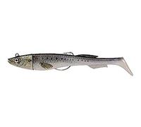Berkley Powerbait Power Sardine - Leurre Souple Polyvalent Texan pour la Pêche en Mer, Founit avec deux Paddle pour le Lieu, Bar, et autres Carnassiers, Blackminnow FIIIsh, Real Sardine, 40g | 15cm