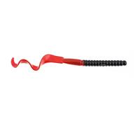 BERKLEY PowerBait® Power Worm Appât de pêche, feu de Minuit, 18 cm, saveur irrésistible, Profil de ver à Queue bouclée Classique, idéal pour la pêche au Printemps, en été et en Automne