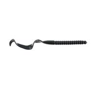 Berkley PowerBait® Power Worm Appât de pêche, Noir, 10 cm, saveur irrésistible, Profil de ver à Queue bouclée Classique, idéal pour la pêche au Printemps, en été et en Automne