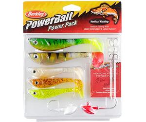 Berkley Powerbait Vertical Kit Kit de pêche Leurres et têtes plombées Paquet de 5, Assortis, Varied