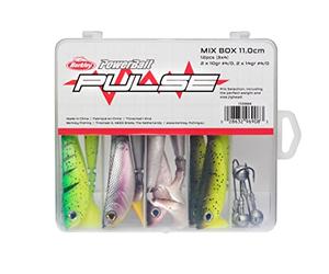 Berkley Pulse Shad Leurres de pêche en Caoutchouc Souple et hameçons à tête plombée - Ensemble de Paddle Tail Soft Baits avec hameçons adaptés au Poids pour brochet, Perche, Sandre
