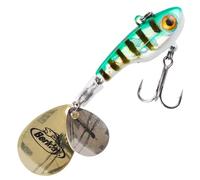Berkley Pulse Spintail Leurre Hybride Jig Spinner, Équipé d'Hameçon Fusion, se lance loin et est Redoutable pour la Pêche des Carnassiers en Eau Douce, Holo Perch, 6 cm