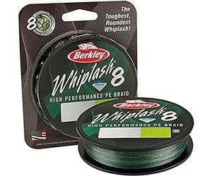 Berkley Whiplash, Fil de Pêche, Tresse 8 Brins Construite en 100% Dyneema, pour la Pêche en Mer et la Pêche en Eau Douce, Carnassier, Daiwa J-Braid