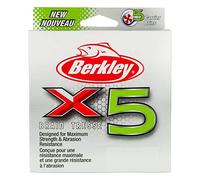 Berkley X5, Fil de Pêche, Tresse 5 Brins pour la Pêche en Mer et en Eau Douce, plus Résistante, Pêche aux Carnassiers