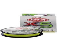 Berkley X5, Fil de Pêche, Tresse 5 Brins pour la Pêche en Mer et en Eau Douce, plus Résistante, Pêche aux Carnassiers, Fluro Grün