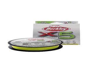 Berkley X5, Fil de Pêche, Tresse 5 Brins pour la Pêche en Mer et en Eau Douce, plus Résistante, Pêche aux Carnassiers, Fluro Grün