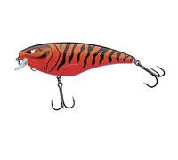 Berkley Zilla Flanker Leurre dur pour la Pêche du Brochet en Eau Douce, Reste Sous la Surface, Hameçon Fusion, Action Wobbling, sans Plomb, Red Tiger
