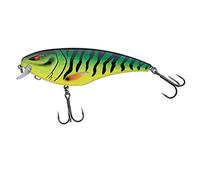 Berkley Zilla Flanker Leurre dur pour la Pêche du Brochet en Eau Douce, Reste Sous la Surface, Hameçon Fusion, Action Wobbling, sans Plomb, Firetiger