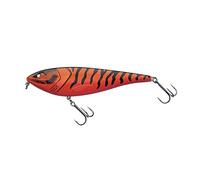 Berkley Zilla Glider Leurre dur pour la Pêche du Brochet en Eau Douce, Coule Doucement, Hameçon Fusion, Action Erratique, sans Plomb, Red Tiger