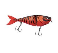 Berkley Zilla Jointed Glider Leurre dur pour la Pêche du Brochet en Eau Douce, Coule Doucement, Hameçon Fusion, Action Erratique, sans Plomb, Red Tiger