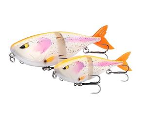 Berkley Zilla Jointed Glider Leurre Pike | Leurre Facile à Utiliser avec Une Action en S | Système Klip Lok | Leurre pour prédateurs de 0,5 à 1,5 m de Profondeur | 18 cm | 80 g | Two Tone Fegis