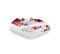 Berkshire Blanket Peanuts Velvetloft personnage mignon Snoopy Sc ne de No l en peluche de No l Twin 60 en X 90 in (Produit officiel d'arachides)