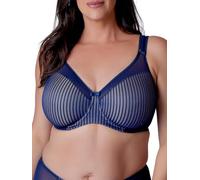 Berlei Soutien-Gorge Minimiseur lissant à Rayures Couverture Totale, Bleu foncé, 115E Femme