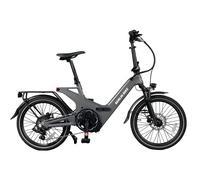 BERLIN 2GO gris mat - E-Bike pliable avec pneus Kenda 20x1,95", dérailleur Shimano 7 vitesses, autonomie d'env. 50 km