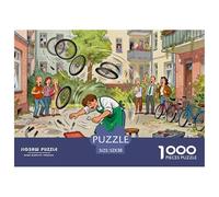 Berlin Appartement Réparation de vélo Puzzle en Bois Imperméable Puzzles De 1000 Pièces pour Adultes Amusant Jeux De Stimulants