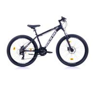 BERLIN BIKE VTT MTB1 : 26 pouces et hauteur de cadre de 46 cm, freins à disque hydrauliques & système Shimano, noir-argenté