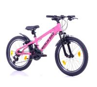 BERLIN BIKE VTT MTB1 KID : 20 pouces avec cadre en aluminium, freins à disque & système Shimano, rose