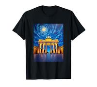 Berlin Brandebourg Gate Swirl Pop Art T-Shirt