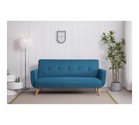 Canapé scandinave convertible 3 places bleu canard BERLIN