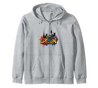 Berlin City Graffiti Street Art Skyline Souvenir de voyage Sweat à Capuche