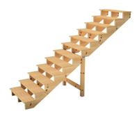 BERLIN Escalier extérieur bois, h207cm - 12 marches, L100cm SANS Contre Marche