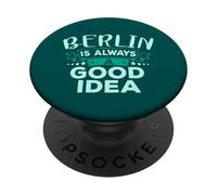 Berlin est Toujours Une Bonne idée de Voyage Amusant en Ville PopSockets PopGrip Adhésif