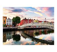 Berlin Ireland Bridge Puzzle Colorful House 1000(26x38cm)-Piece Puzzle Educational Children's Stress-Relieving Interesting Game Adult Home Wall Decoration