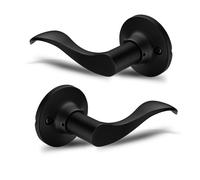 Berlin Modisch Dummy Lever Porte Handle [Pack of Two] pour les placards avec une srie de fer de tournage unique en fer noir.