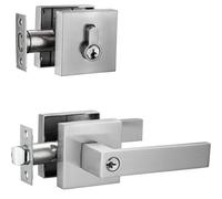 Berlin Modisch Ensemble de poigne de porte d'entre carre contemporaine et pne dormant cylindre unique [porte d'entre ou bureau] portes lat