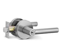 Berlin Modisch Levier d'entree Handle Poignee verrouillage et cle Sleek Round Locking Lever Set [pour la porte d'entree ou le bureau] Reversible