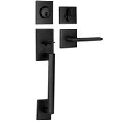 Berlin Modisch mancheset Poigne d'entree de porte d'entree et serrure de pene mortet Slem Squle Square Single Cylindre Dead Bolt et levier revers