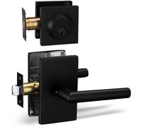 Berlin Modisch Passage Lever Poignee de porte et simple Cylindre Lock de pene dormant et manche de levier de la serie de cles SETT [Porte d'entre