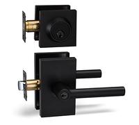 Berlin Modisch Poignée de porte à levier d'entrée et serrure à pêne dormant monocylindre et clé Série Designer Ensemble de poignées à levier de verrouillage [Porte d'entrée ou bureau] Portes latérales