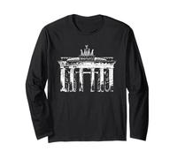 Berlin Porte de Brandebourg Vintage Skyline J'aime Allemagne Manche Longue