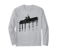 Berlin Porte de Brandebourg Vintage Skyline J'aime Allemagne Manche Longue