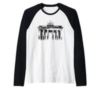 Berlin Porte de Brandebourg Vintage Skyline J'aime Allemagne Manche Raglan