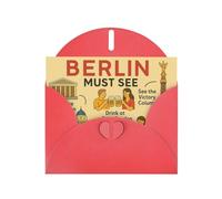Berlin See Travel Guide Carte de vœux avec enveloppe, carte d'anniversaire, carte de Noël, carte d'invitation, 3 couleurs