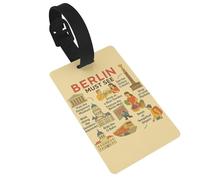 Berlin See Travel Guide Imprimer Étiquettes de bagages, étiquettes d'identification, identifiants de bagages pour valises, étiquettes de sac à main, pour homme et femme