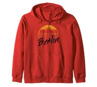 Berlin Skyline Allemagne Retro Vintage Sunset I Love Berlin Sweat à Capuche