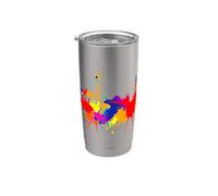 Berlin Skyline Art Peinture Des couleurs Vives Peintures Gobelet isotherme en acier inoxydable double paroi