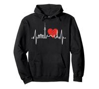 Berlin Skyline Heartbeat Heart Germany Fan Capital Berlin Sweat à Capuche