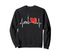 Berlin Skyline Heartbeat Heart Germany Fan Capital Berlin Sweatshirt