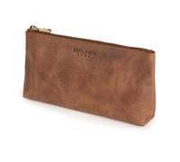 Berliner Bags Anna Trousse de Toilette en Cuir Véritable, Pochette Maquillage et Étui Multifonction pour Femme, Parfaite pour Le Voyage ou Le Sac à Main - Marron